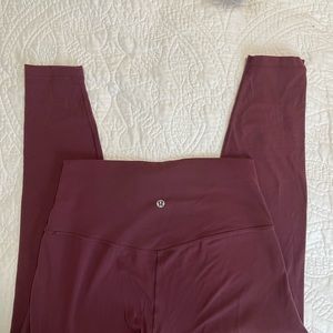 Maroon Lululemon Align Leggings
